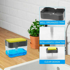2 in 1 Soap Dispenser for Dishwasher Liquid Holder, Liquid Dispenser Through Pump (1 Pc)