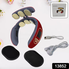 6 Heads Smart Electric Neck and Back Pulse Massager Wireless (1 Pc)