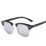 Semi-Rimless Retro Sunglasses