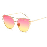 Colorful Reflective Metal Sunglasse